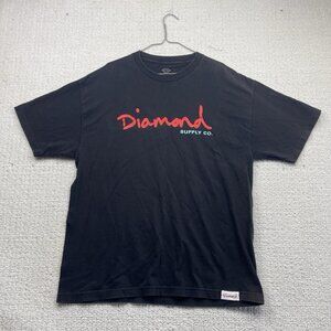 Y2K Era Diamond Supply Co. Black XL Logo Graphic Made In USA Skater Punk Grunge